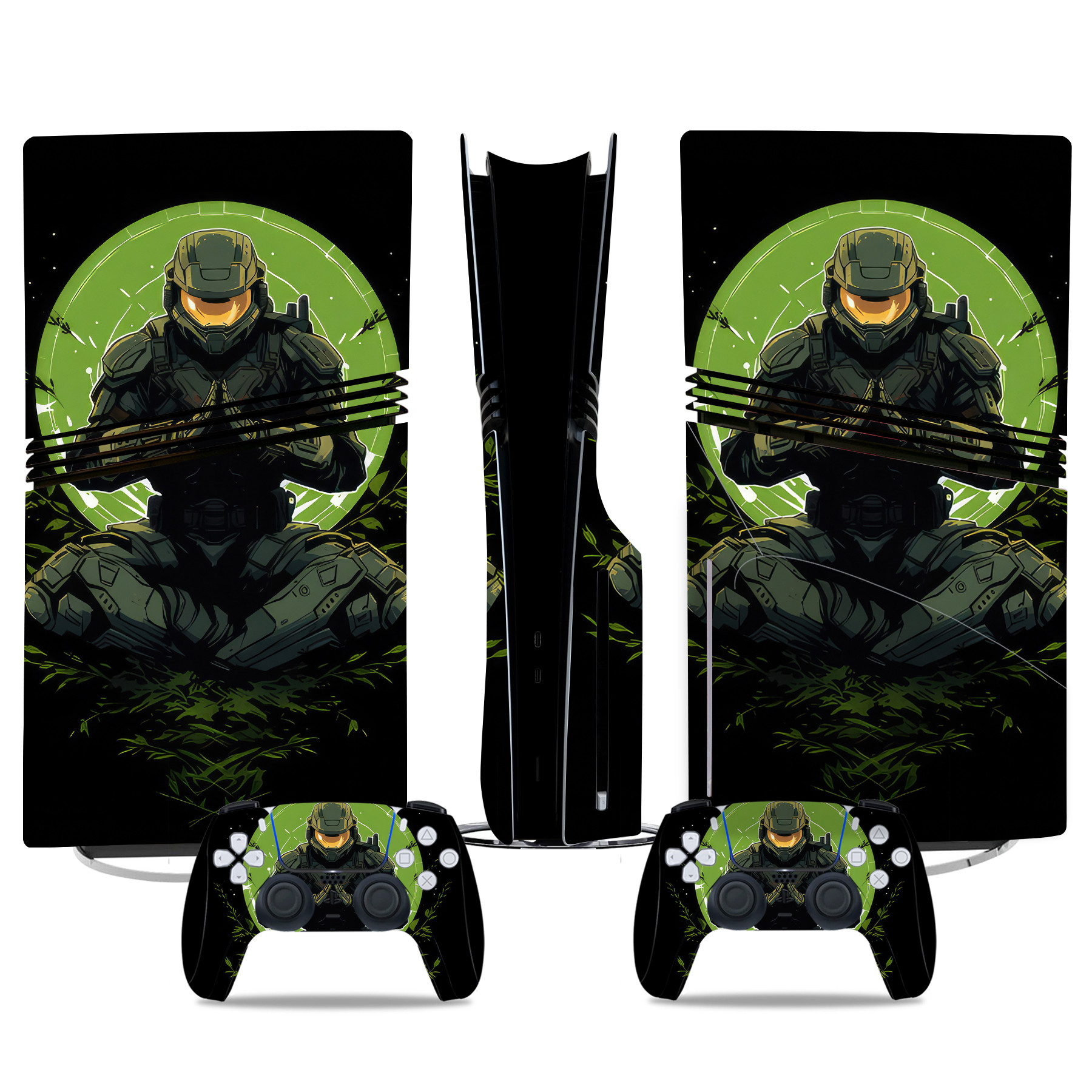 Master Chief Halo PS5 Pro Skin Sticker – Iconic Gaming Design For Console And Controller