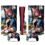Vibrant League Of Legends Ahri PS5 Pro Skin Sticker – Stunning Console And Controller Design