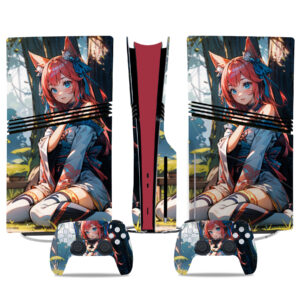 Vibrant League Of Legends Ahri PS5 Pro Skin Sticker – Stunning Console And Controller Design