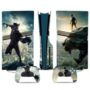 Black Panther PS5 Pro Skin Sticker – Vibrant Wakanda Design For Console And Controller