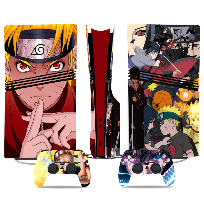 Naruto Shippuden PS5 Pro Skin Sticker – Iconic Anime Design For Console And Controller