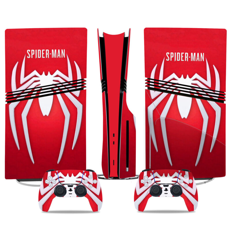 Stylish Spider-Man PS5 Pro Skin Sticker – Ultimate Gaming Console & Controller Wrap