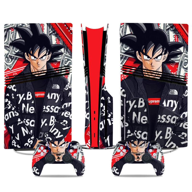 Dragon Ball Goku PS5 Pro Skin Sticker – Supreme Anime Design For Console & Controller