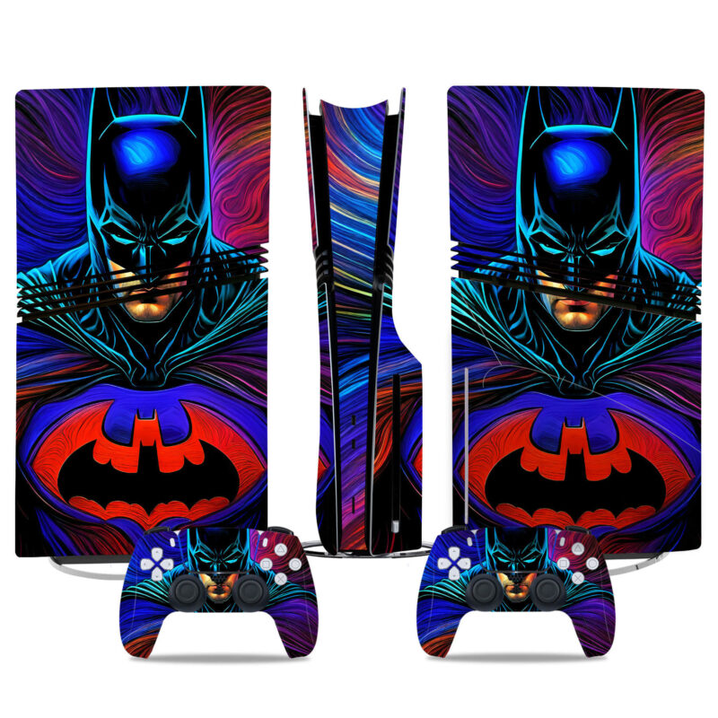 Vibrant Batman PS5 Pro Skin Sticker – Iconic Hero Design For Console And Controller