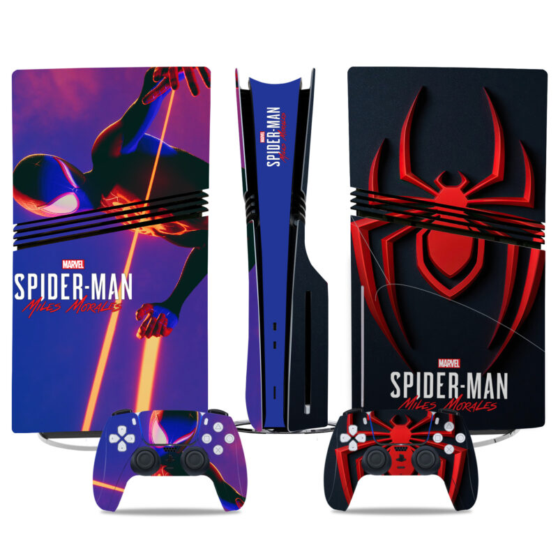 Spider-Man: Miles Morales PS5 Pro Skin Sticker – Stylish Marvel Gaming Design For Console And Controller