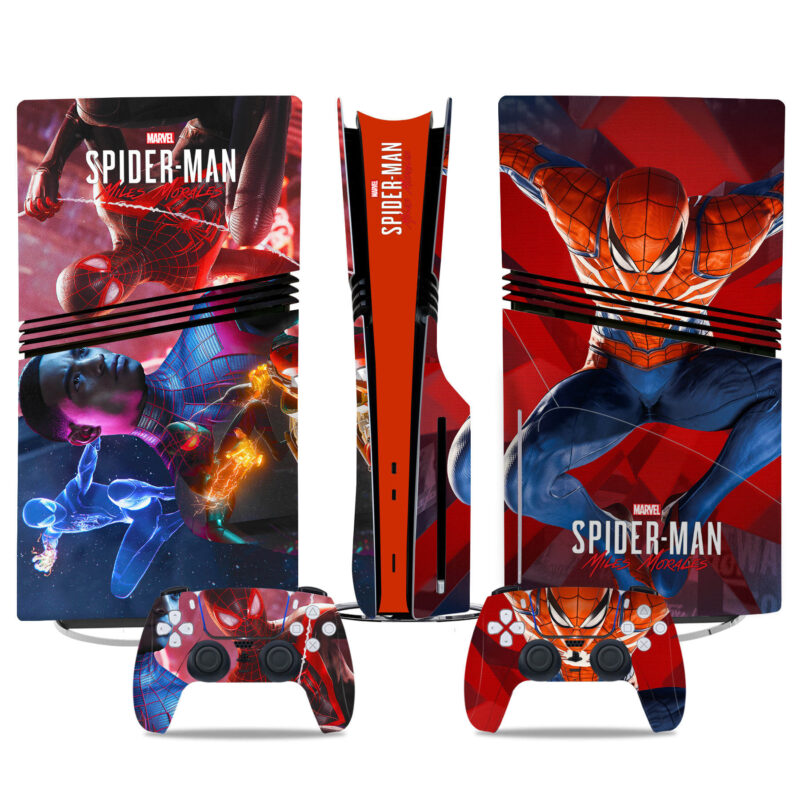 Dynamic Spider-Man: Miles Morales PS5 Pro Skin Sticker – Ultimate Gaming Design For Console And Controller