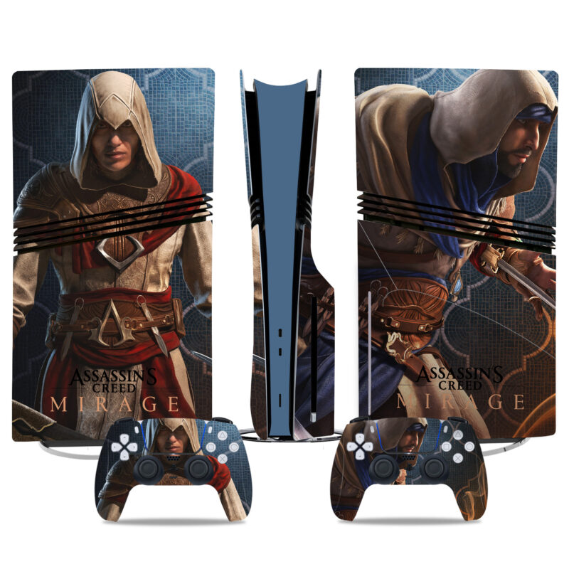 Assassin’s Creed Mirage PS5 Pro Skin Sticker – Epic Gaming Design For Console And Controller