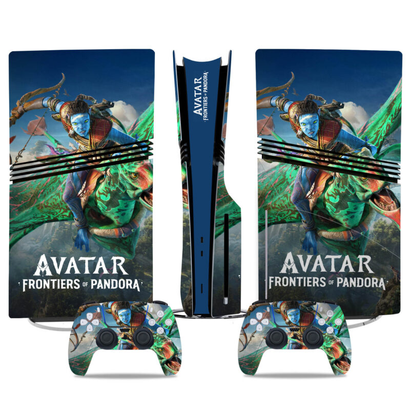 Stunning Avatar: Frontiers of Pandora PS5 Pro Skin Sticker – Ultimate Gaming Design For Console And Controller