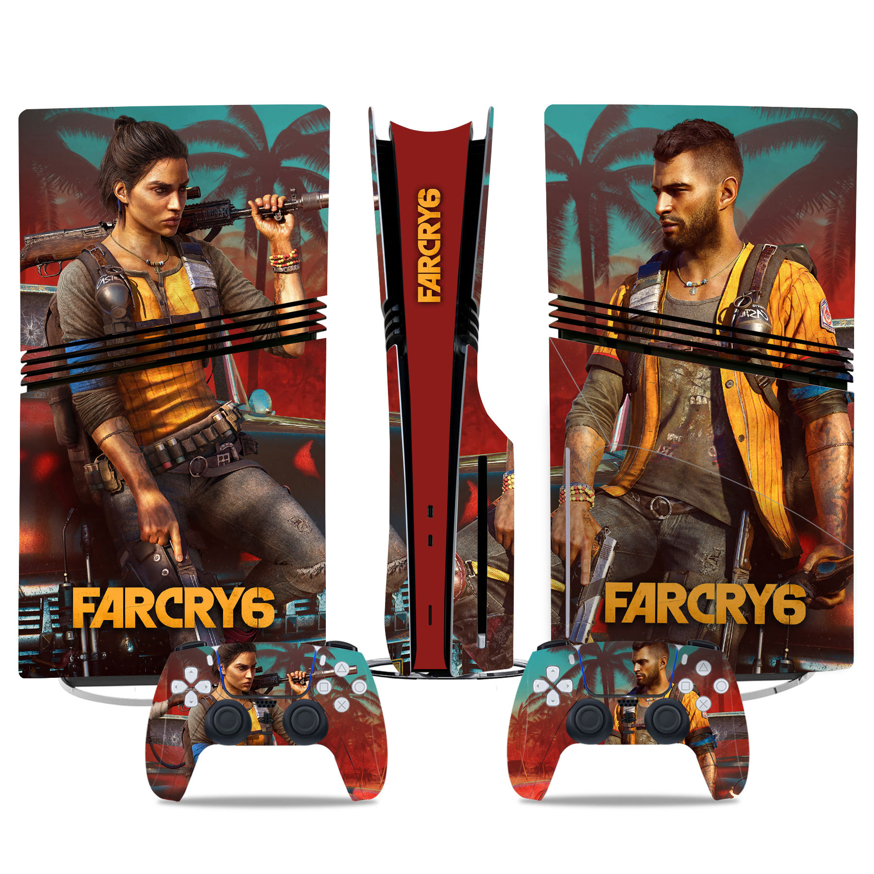 Far Cry 6 PS5 Pro Skin Sticker – Premium Gaming Wrap With Stunning Artwork For Console And Controller
