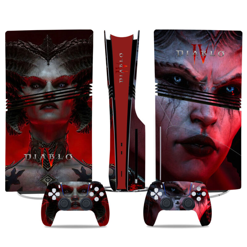 Diablo IV PS5 Pro Skin Sticker – Epic Custom Wrap For Console And Controller