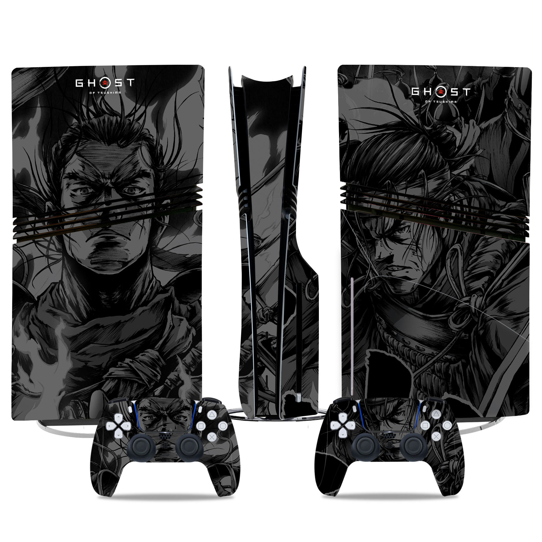 Ghost Samurai PS5 Pro Skin Sticker - Premium Console And Controller Custom Wrap Design
