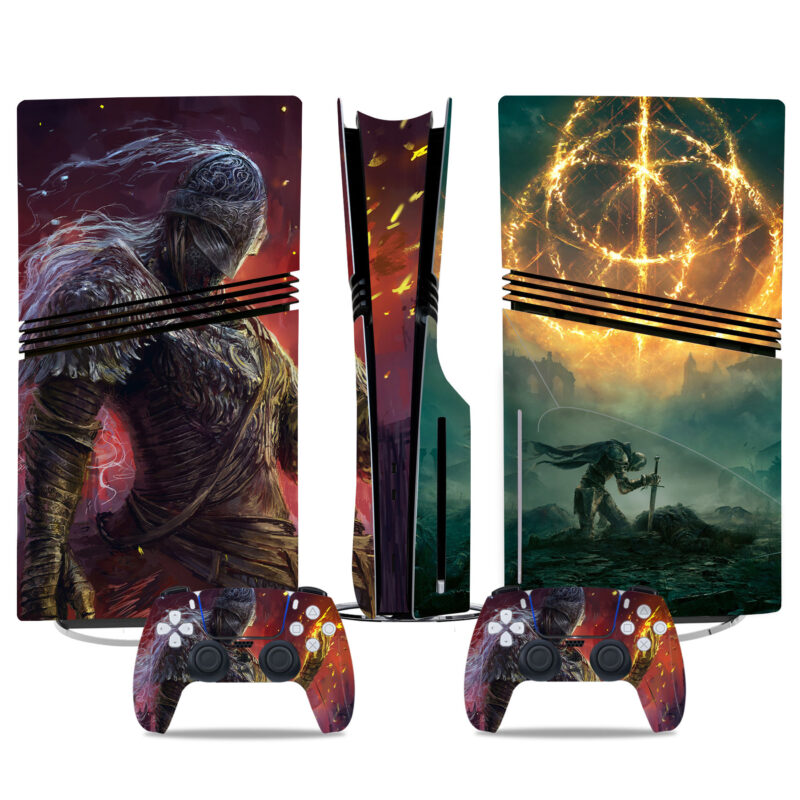 Elden Ring PS5 Pro Skin Sticker - Premium Console And Controller Wrap For Gamers