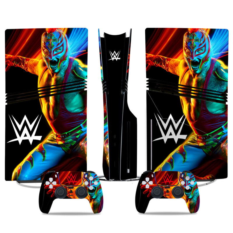 WWE Rey Mysterio PS5 Pro Skin Sticker - Custom Console And Controller Wrap For Wrestling Fans