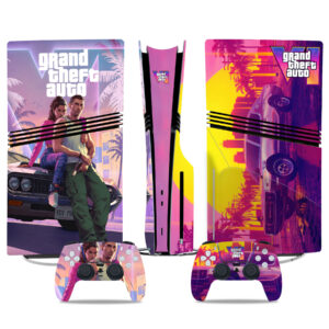 Grand Theft Auto PS5 Pro Skin Sticker - Stylish Console And Controller Wrap For GTA Fans