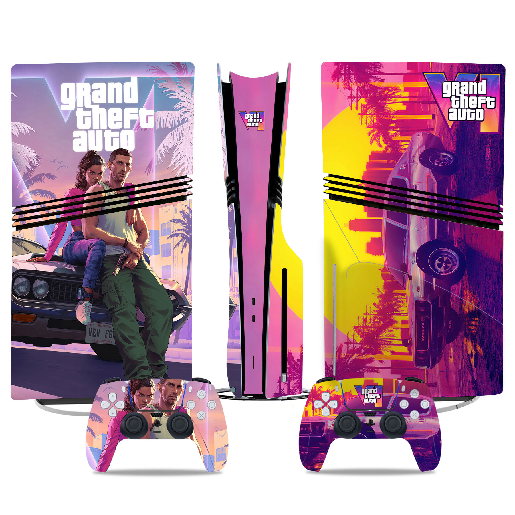 Grand Theft Auto PS5 Pro Skin Sticker - Stylish Console And Controller Wrap For GTA Fans