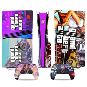 Grand Theft Auto Themed PS5 Pro Skin Sticker - Custom Console And Controller Wrap Set