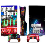 Grand Theft Auto VI PS5 Pro Skin Sticker - Neon Ocean View Design For Console & Controllers