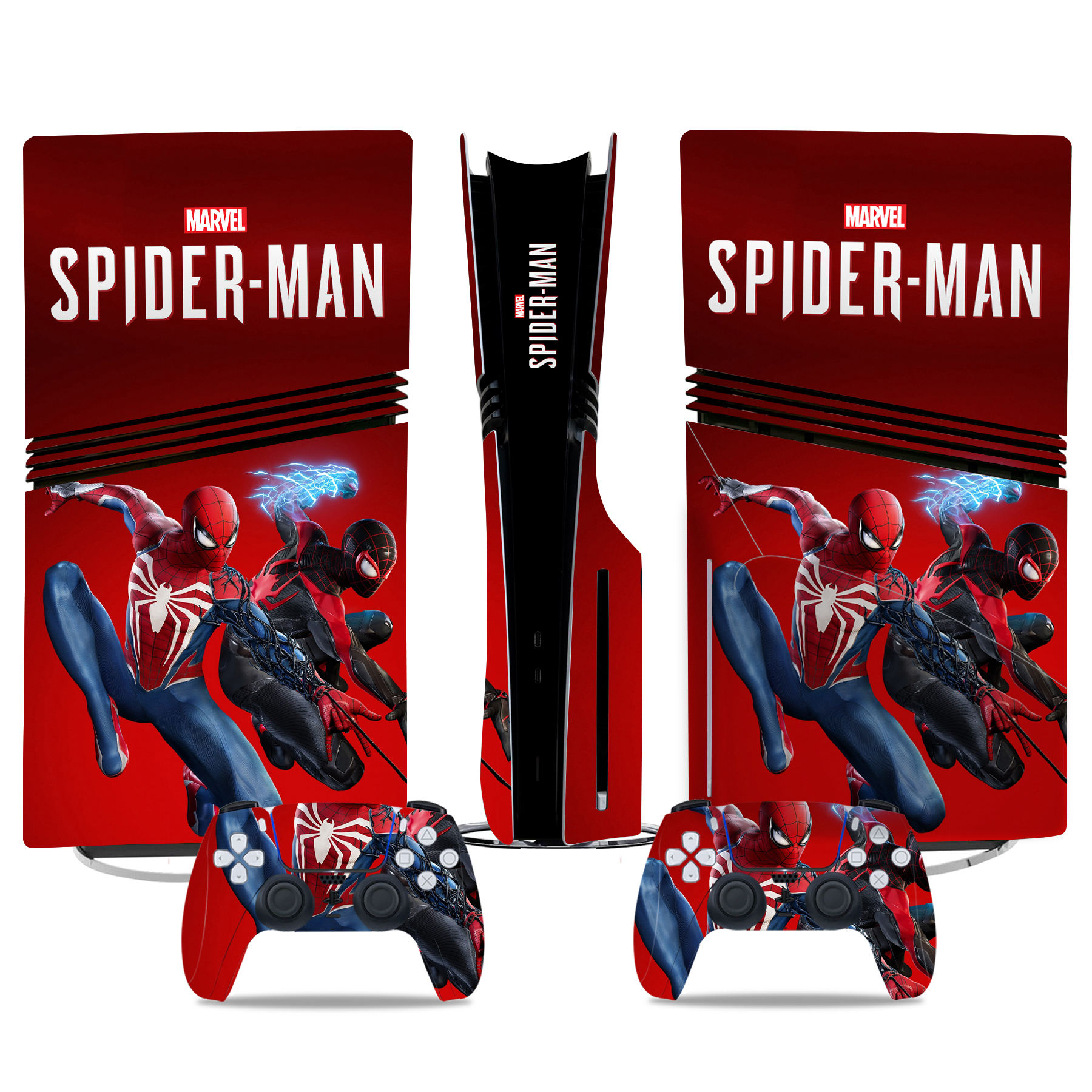 Marvel Spider-Man PS5 Pro Skin Sticker – Epic Custom Console & Controller Wrap