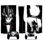 Dragon Ball Goku And Vegeta PS5 Pro Skin Sticker – Epic Custom Console & Controller Design