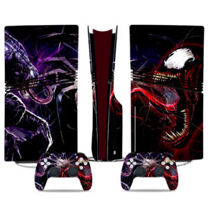 Venom And Carnage PS5 Pro Skin Sticker – Fierce Custom Console & Controller Design
