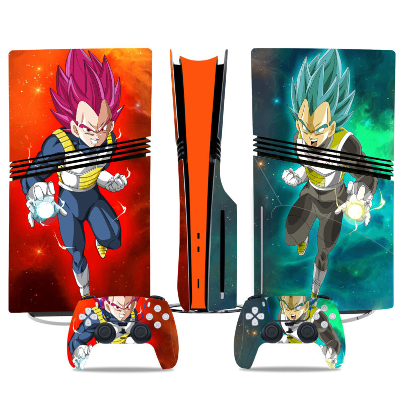 Dragon Ball Vegeta PS5 Pro Skin Sticker – Dynamic Anime Console & Controller Wrap