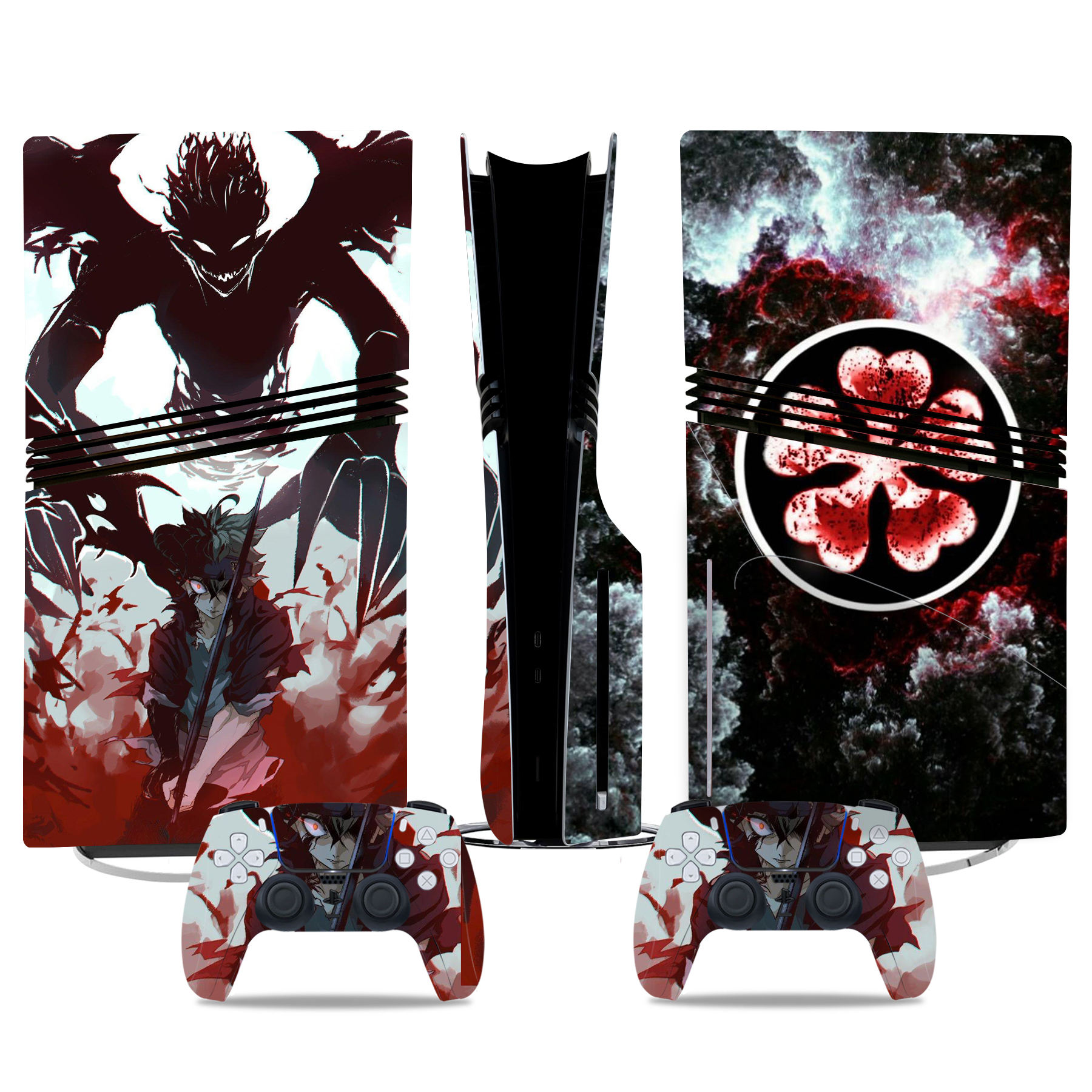 Black Clover Asta PS5 Pro Skin Sticker – Epic Design For Console & Controller
