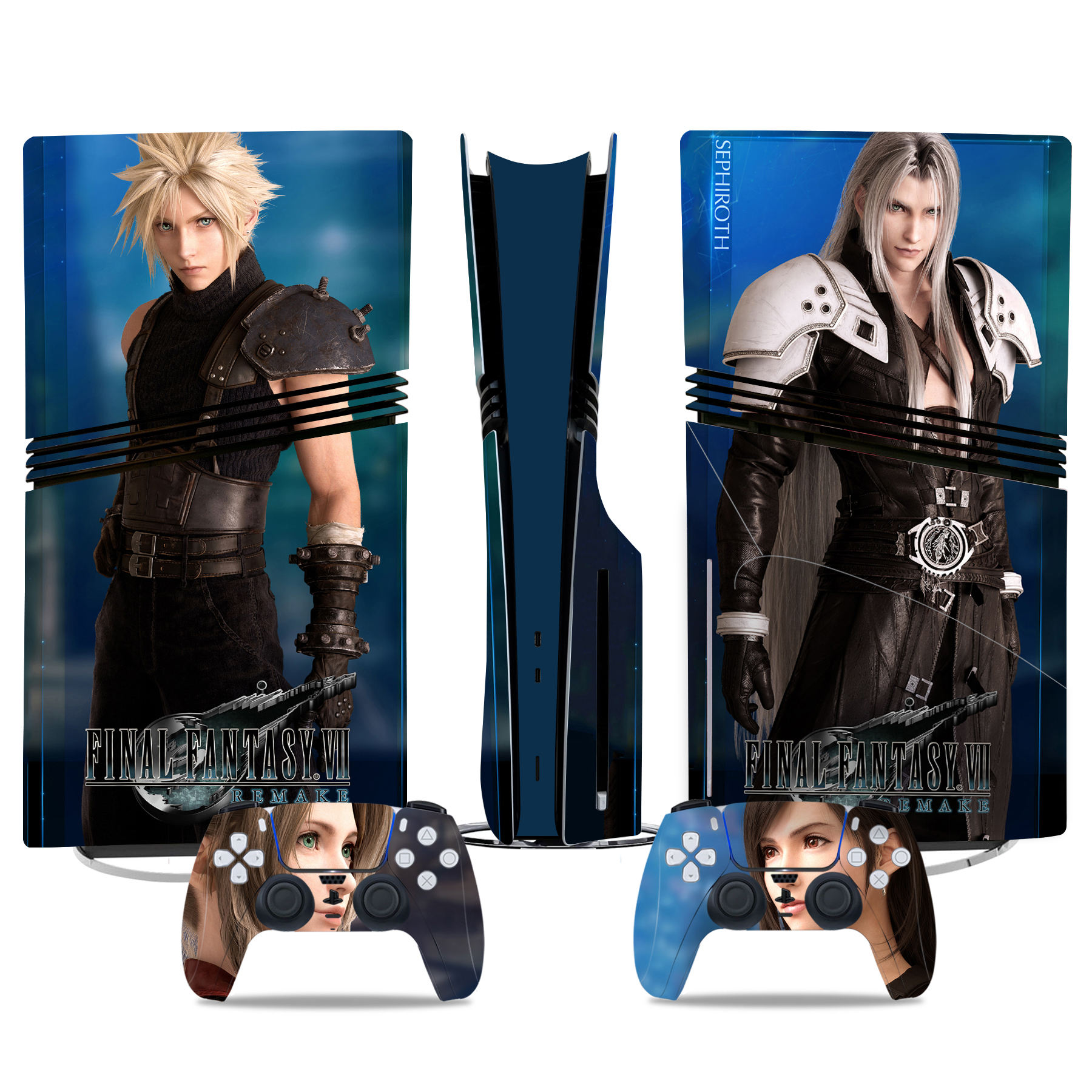 Final Fantasy VII Remake PS5 Pro Skin Sticker – Cloud Vs Sephiroth Design For Console & Controller