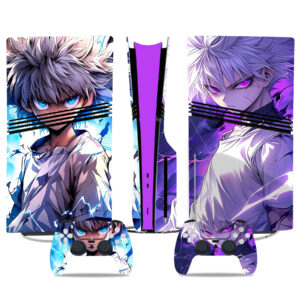 Killua Zoldyck PS5 Pro Skin Sticker – Dynamic Anime Console & Controller Wrap