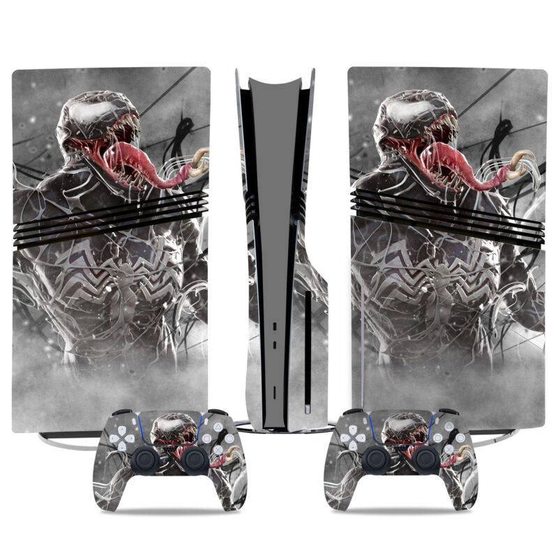 Venom PS5 Pro Skin Sticker – Intense Symbiote Design For Console And Controller