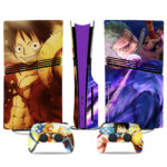 One Piece Luffy And Zoro PS5 Pro Skin Sticker – Epic Anime Console And Controller Design