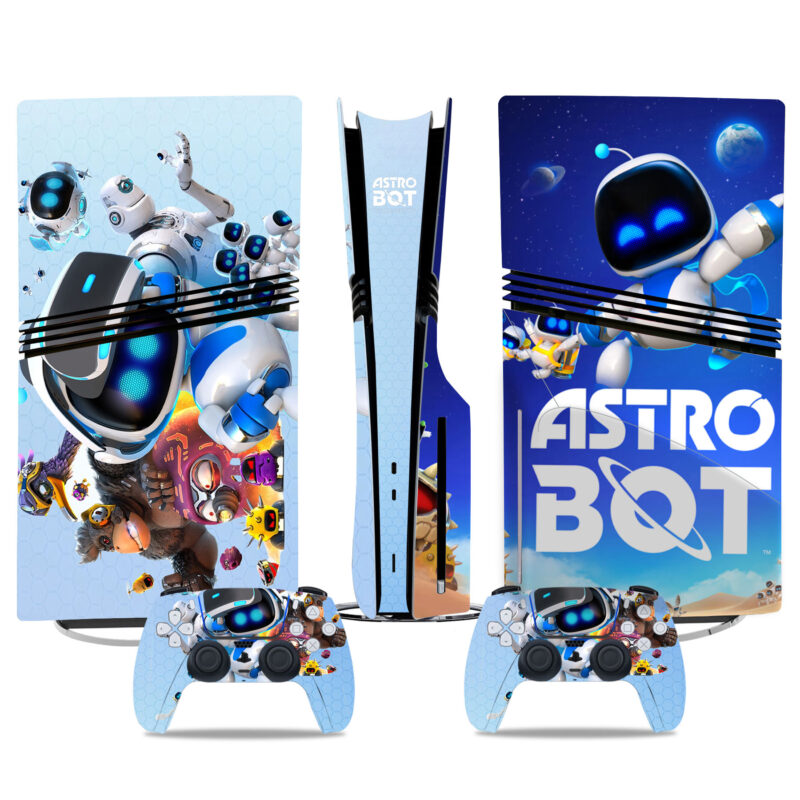 Astro Bot PS5 Pro Skin Sticker – Stylish Console And Controller Wrap