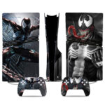 Black Suit Venom PS5 Pro Skin Sticker – Epic Console And Controller Wrap Design