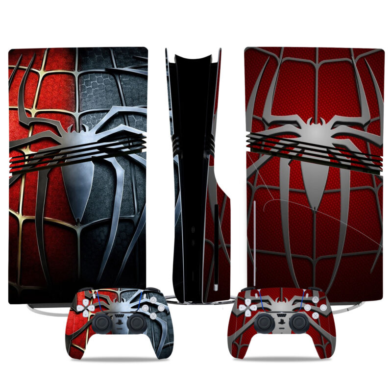 Amazing Spider-Man PS5 Pro Skin Sticker For Console And Controller – Bold Red & Blue Look