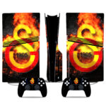 Galatasaray 1905 Flames PS5 Pro Skin Sticker – Iconic Console Wrap & Controller