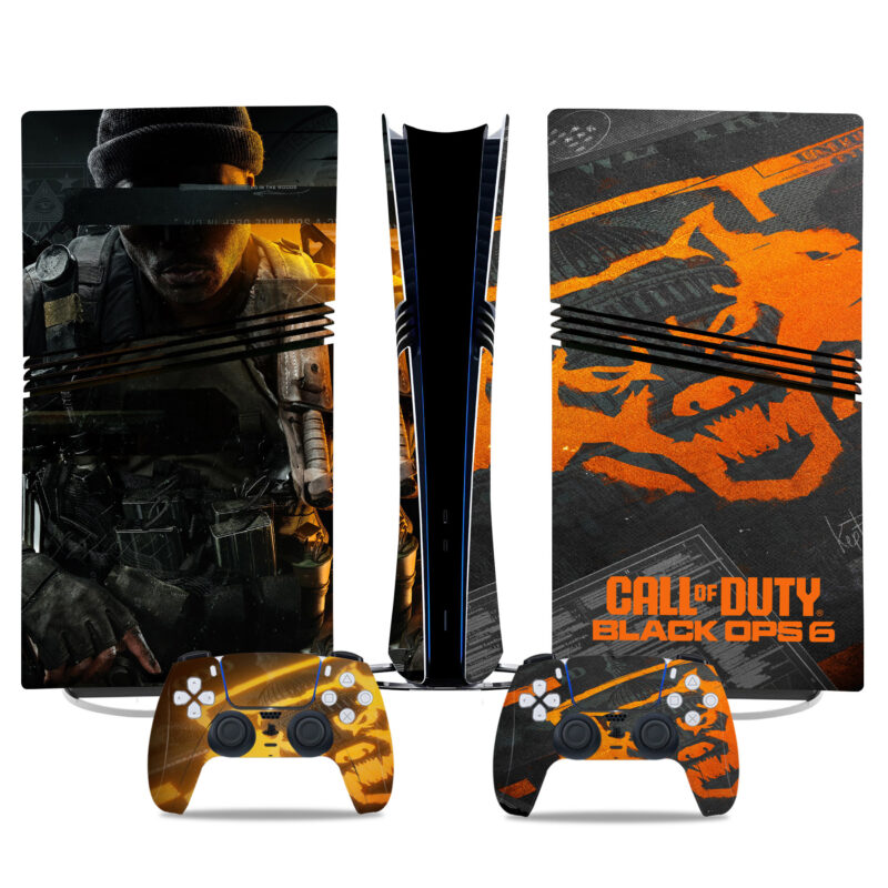 Call Of Duty: Black Ops 6 PS5 Pro Skin Sticker – Custom Console And Controller Design