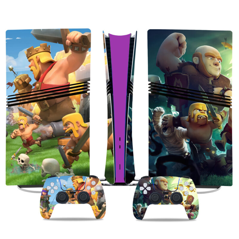 Clash Of Clans PS5 Pro Skin Sticker – Ultimate Battle Design For Console And Controller