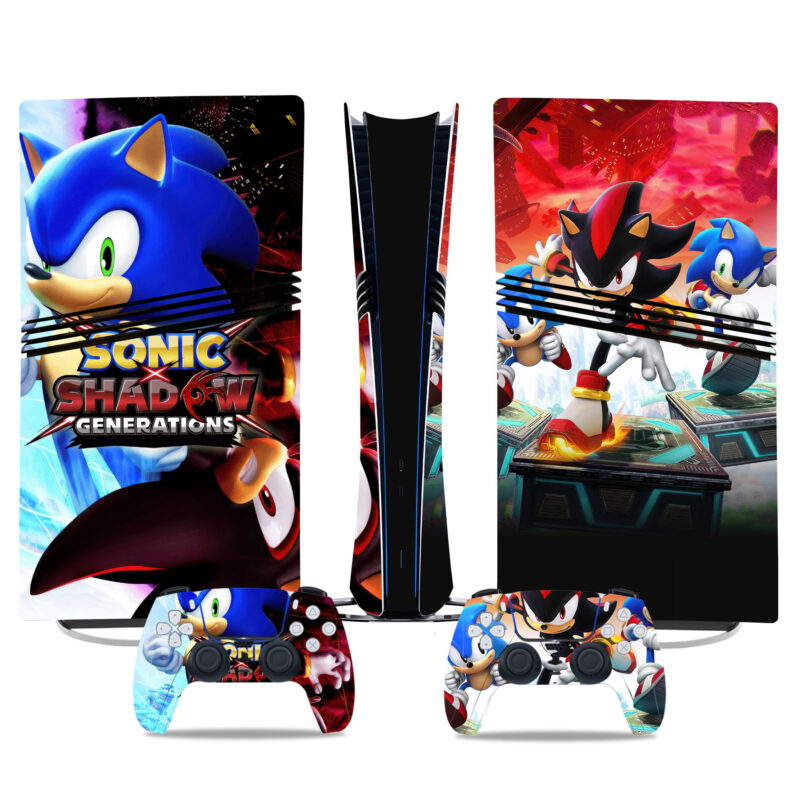 PS5 Pro Skin Sticker Featuring Sonic And Shadow Generations Design For Console And Controllers - Image 3