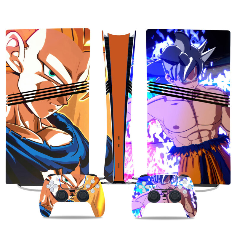 PS5 Pro Skin Sticker Featuring Iconic Anime Characters With Vibrant Design For Console And Controllers - Image 3