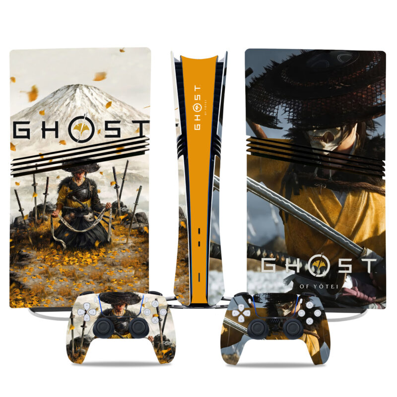 Ghost Of Tsushima PS5 Pro Skin Sticker - Custom Console & Controller Wrap Design