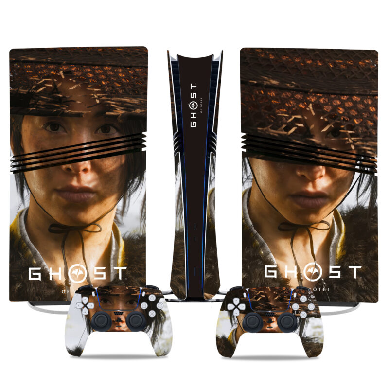 Ghost Of Tsushima PS5 Pro Skin Sticker - Custom Console & Controller Wrap With Unique Design