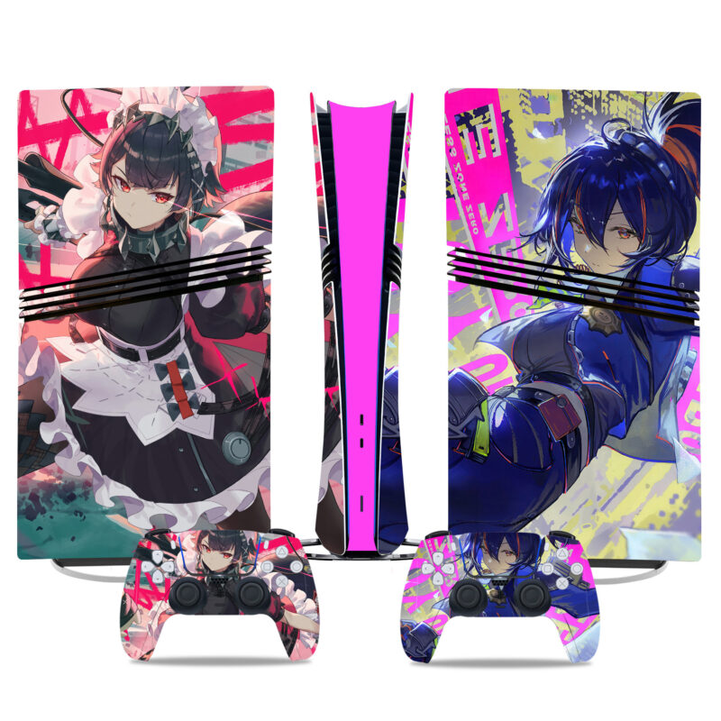 Zenless Zone Zero PS5 Pro Skin Sticker With Controller Decals - Stylish Anime Console Wrap - Image 2