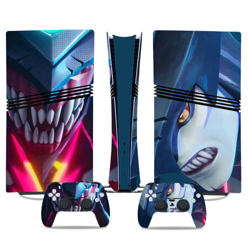 League Of Legends: Wild Rift PS5 Pro Skin Sticker - Striking Villain Design with Controller Wraps