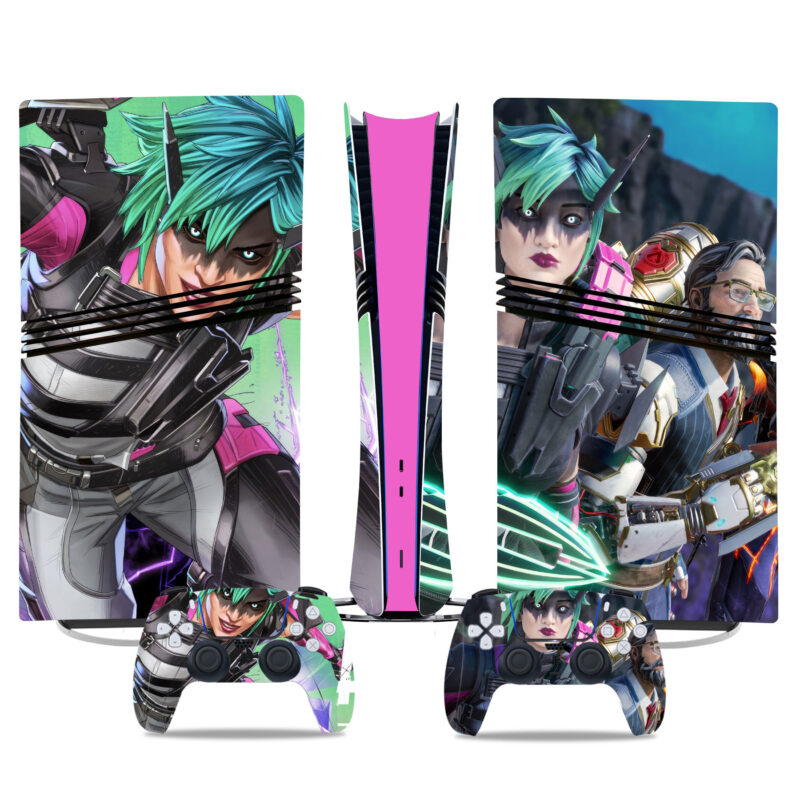 Vibrant Apex Legends PS5 Pro Skin Sticker - Unique Console Wrap And Controller Design