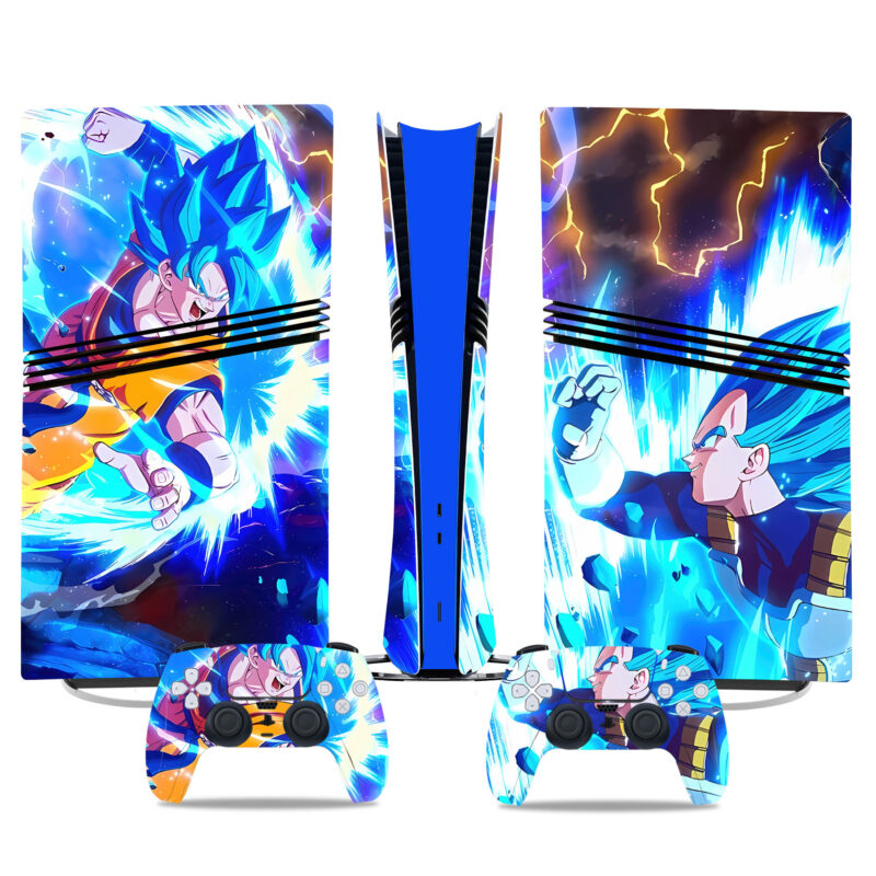 Dragon Ball Super PS5 Pro Skin Sticker - Vibrant Anime Design For Console And Controllers Protection