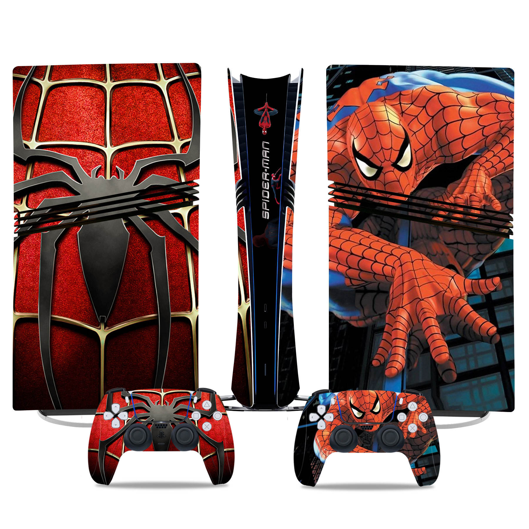 Spider-Man PS5 Pro Skin Sticker – Custom Console & Controller Vinyl Wrap For Marvel Fans - Image 2