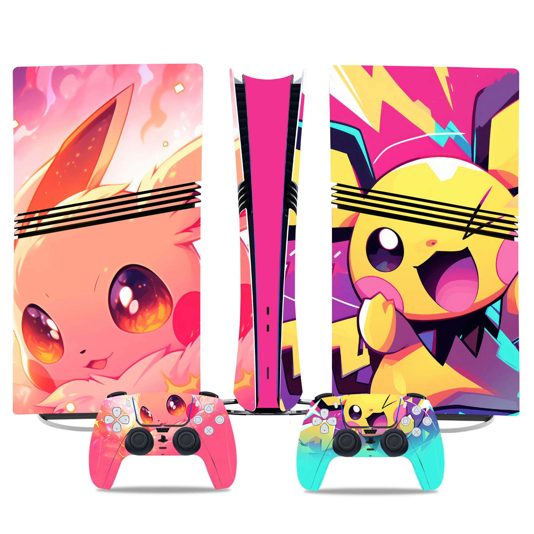 Pokemon Pikachu PS5 Pro Skin Sticker - Electrify Your Console And Controller Design - Image 3