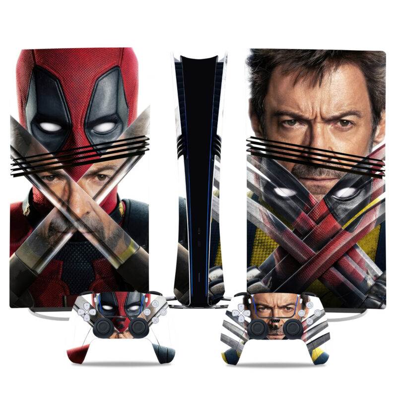 Epic Deadpool & Wolverine PS5 Pro Skin Sticker – Premium Console And Controller Wrap