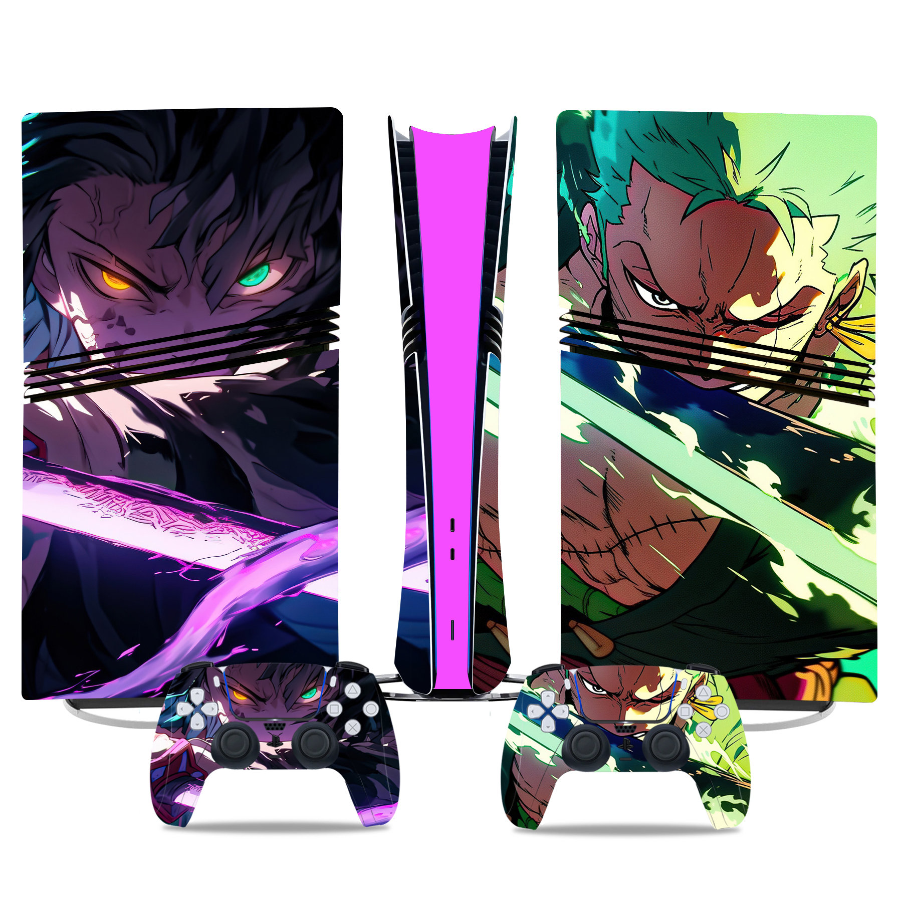 One Piece Roronoa Zoro PS5 Pro Skin Sticker – Epic Console And Controller Customization - Image 3
