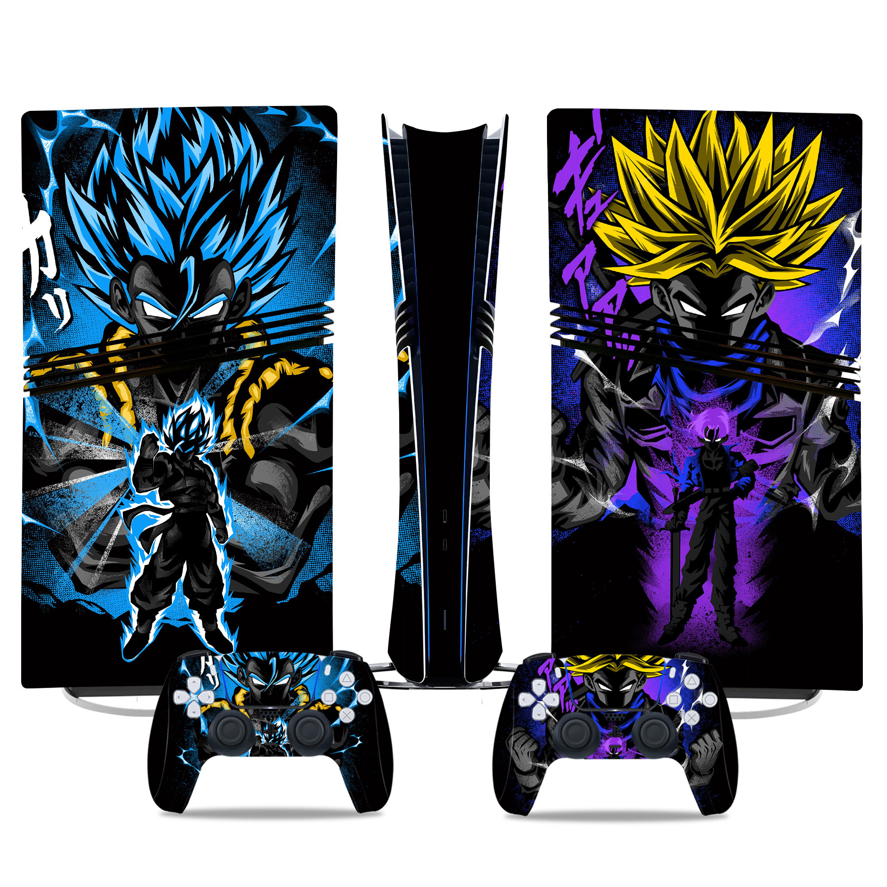 Dragon Ball Z Trunks And Goku PS5 Pro Skin Sticker – Ultimate Console And Controller Customization - Image 3
