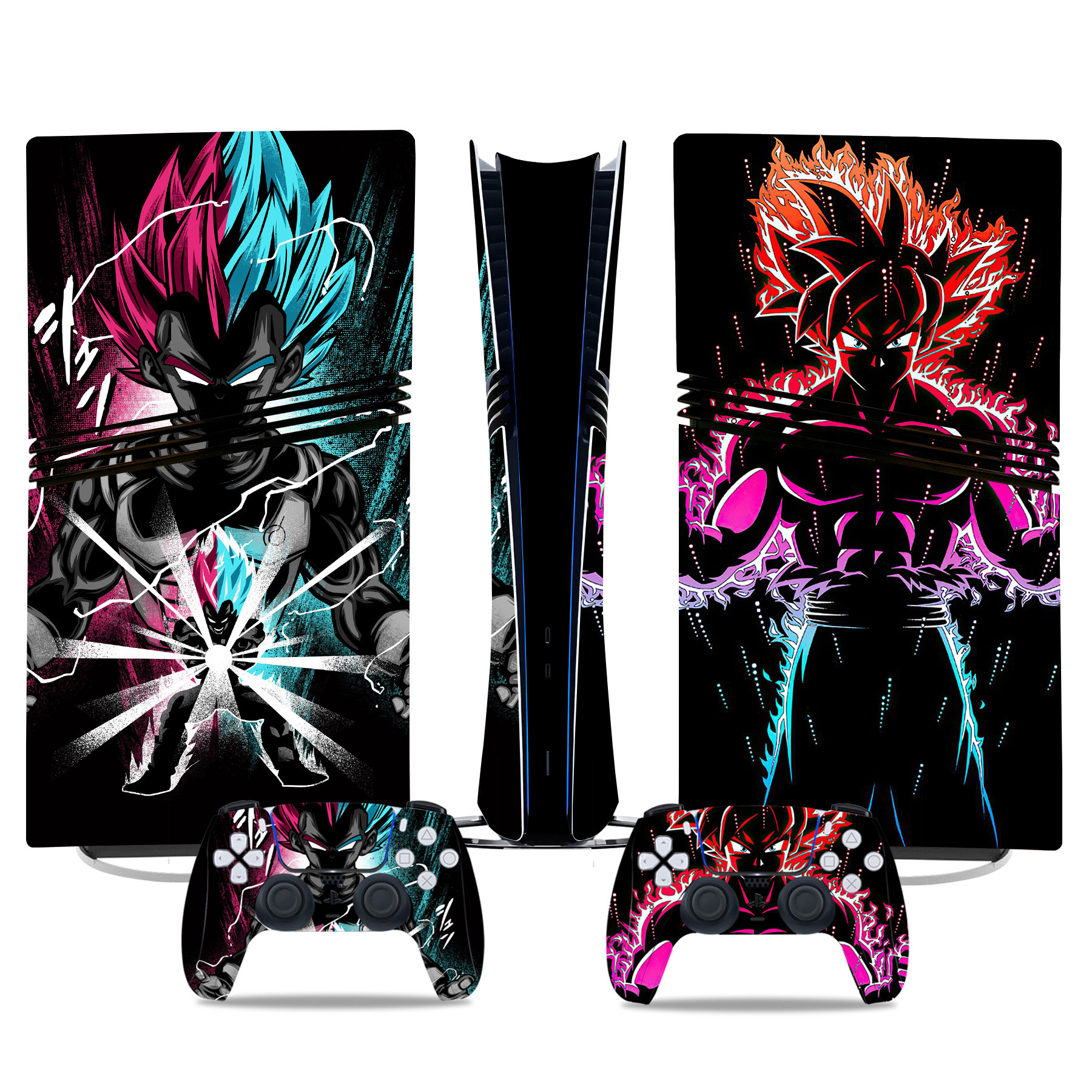 Dragon Ball Z Goku And Vegeta PS5 Pro Skin Sticker – Epic Console And Controller Design - Image 3